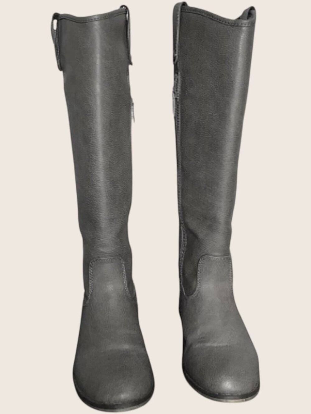 NATURE BREEZE Gray Knee High Boots Button Down Shaft Riding Boots Size 8.5 - Picture 5 of 8